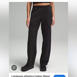 lululemon athletica Black Cotton-Blend Cargo Pants